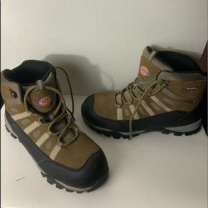 Dickies steel toed work boots.